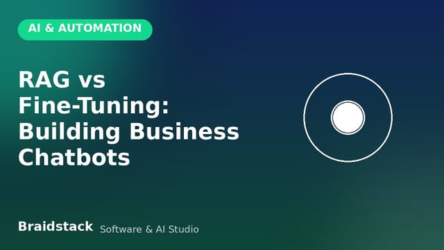 RAG vs Fine-Tuning: Building Business Chatbots That Answer Correctly