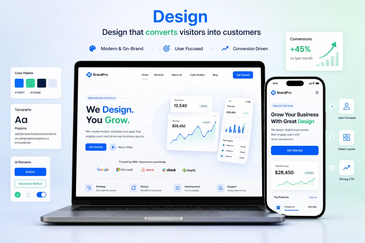 Design that converts visitors into customers